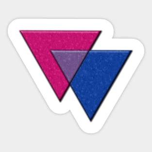 Bisexual Pride Flag Colored Triangles Symbol Sticker